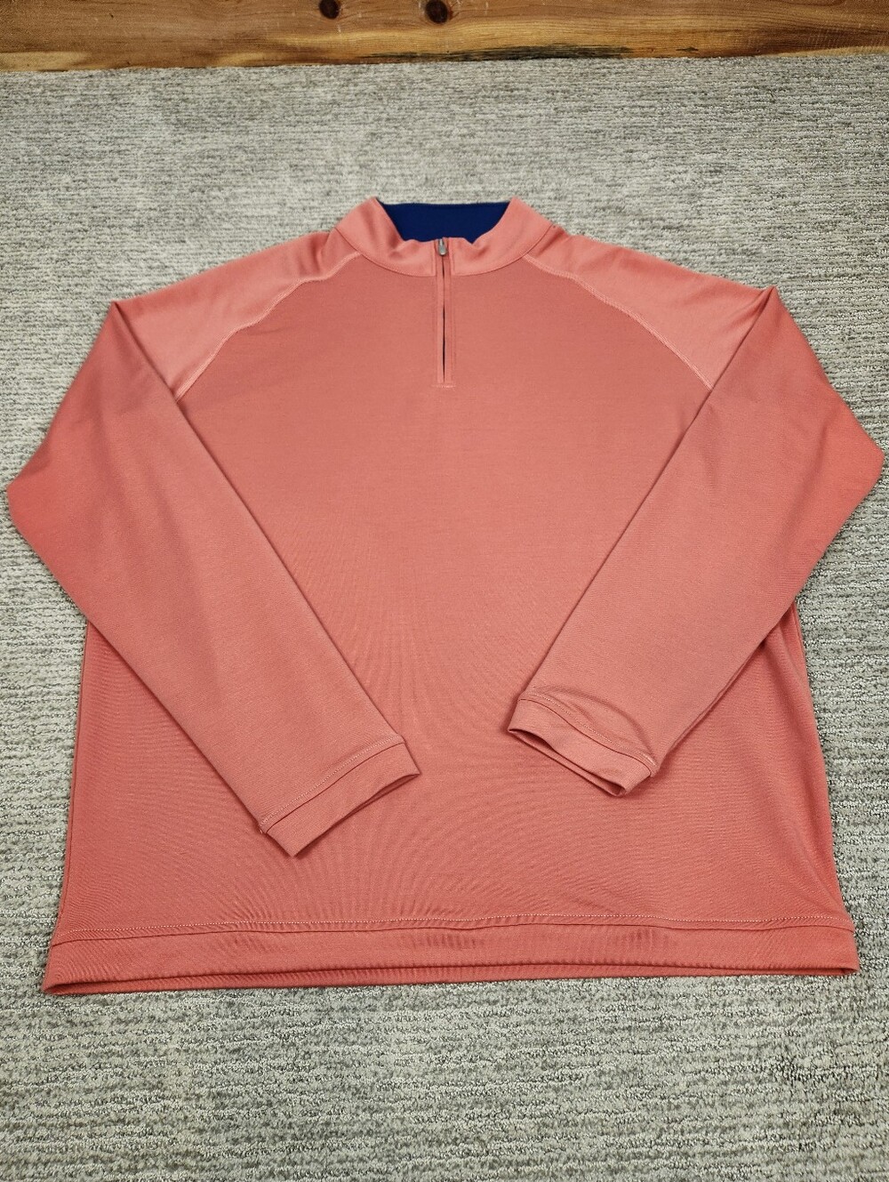 Peter Millar Seaside 1/4 Zip Pullover Mens XL Salmon Pink Performance Stretch